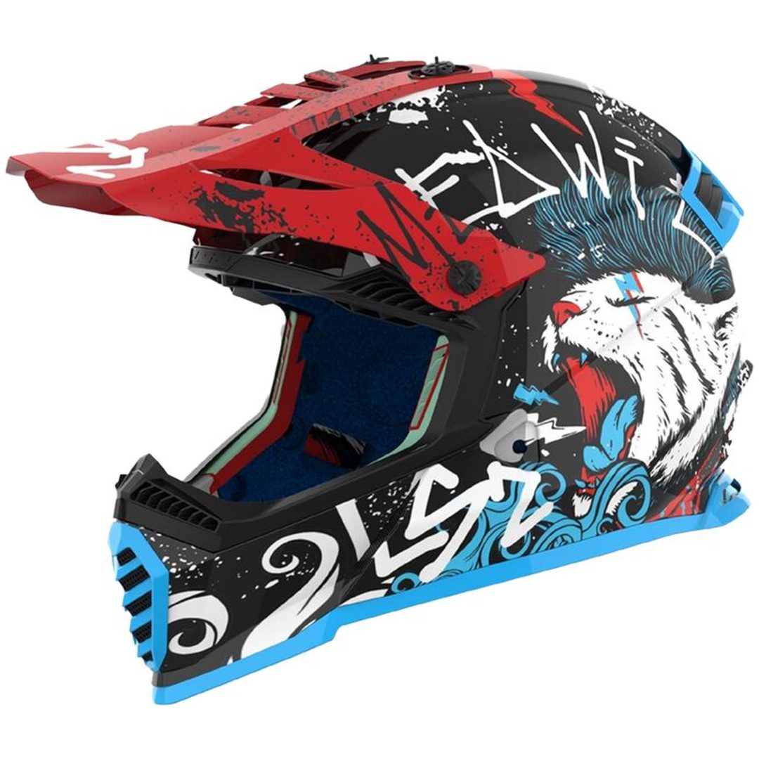 Crosshjälm Mx437 Fast Ii Mini Starmaw Svart LS2 Medium – bild 2