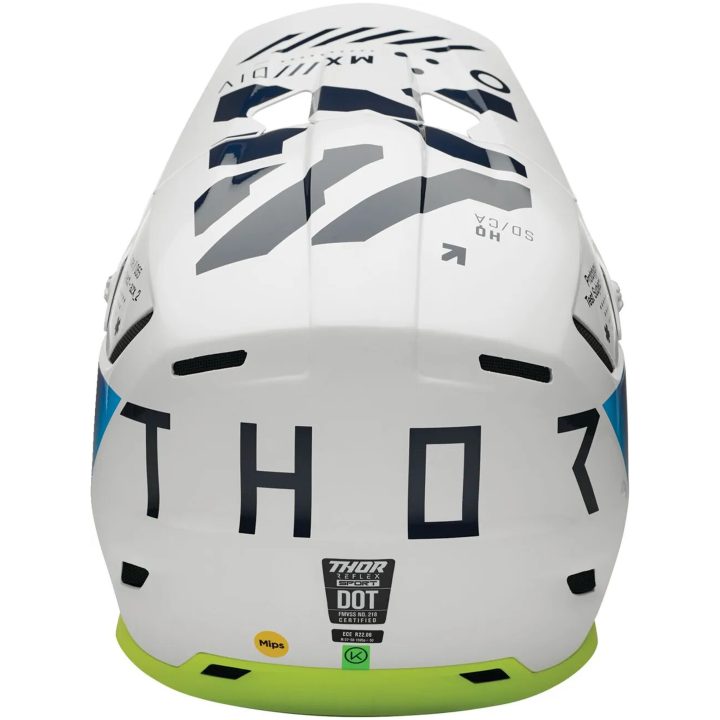 Crosshjälm Reflex Sport Strike Mips Blå/vit/fluorescerande Gul THOR XS – bild 5