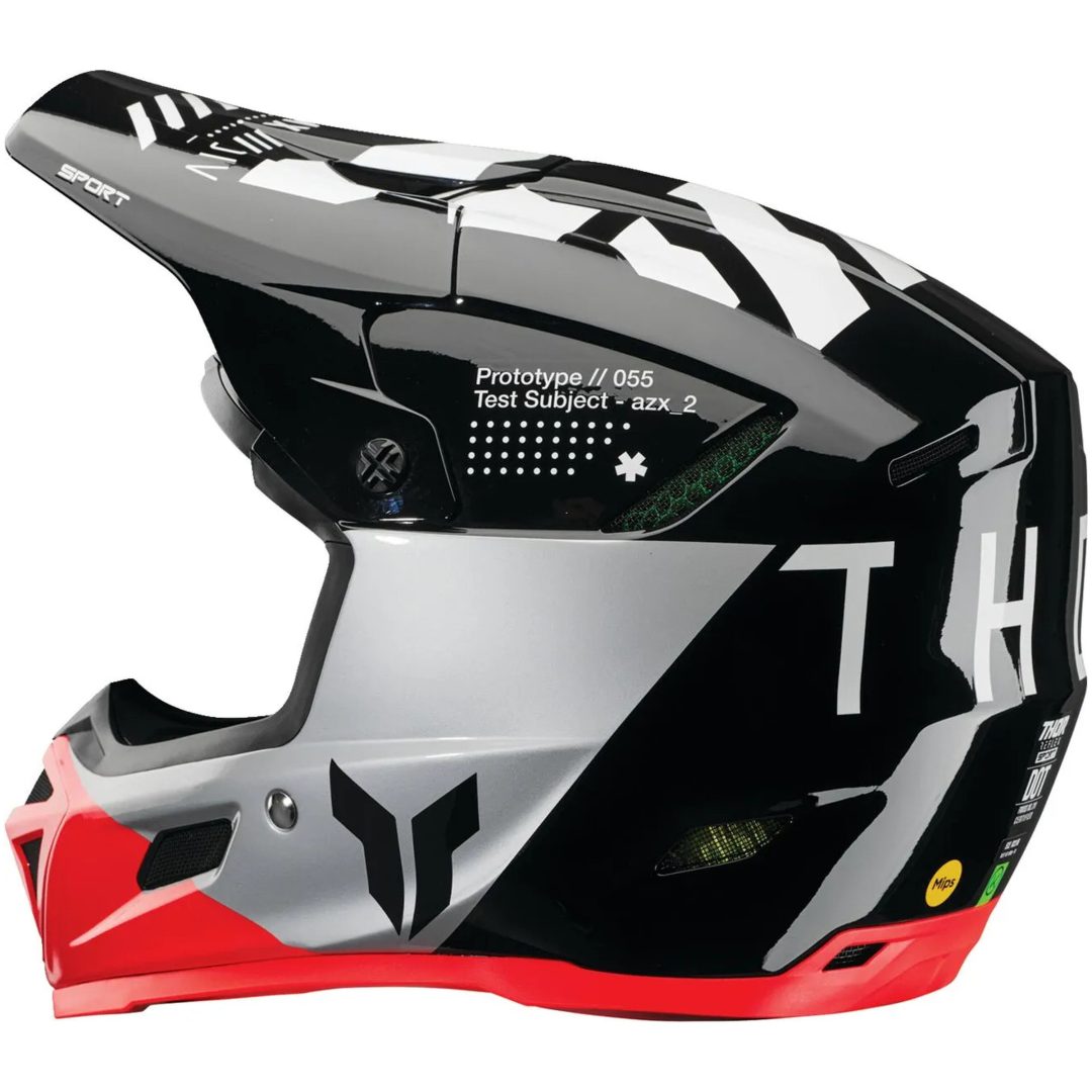 Crosshjälm Reflex Sport Strike Svart/grå/röd THOR XS – bild 3