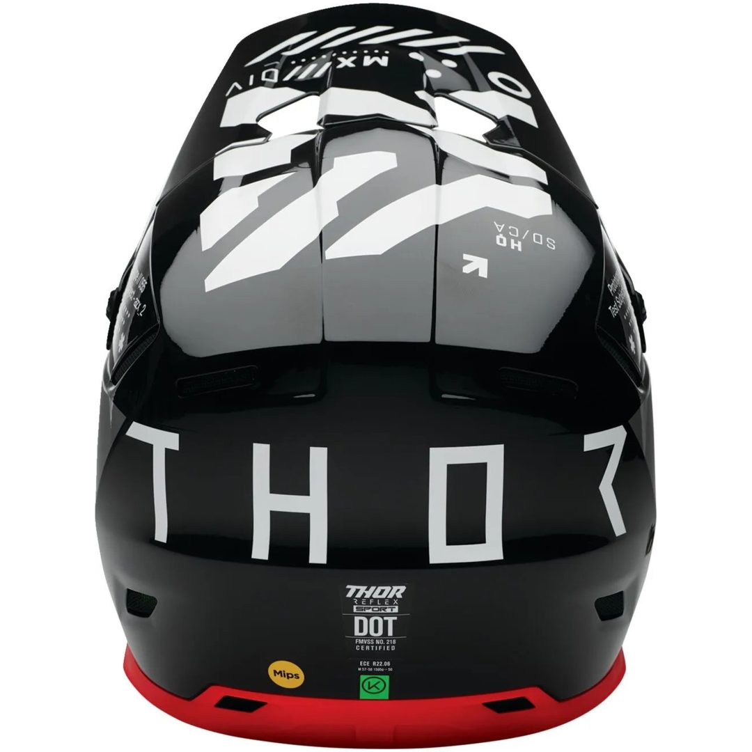 Crosshjälm Reflex Sport Strike Svart/grå/röd THOR XS – bild 4