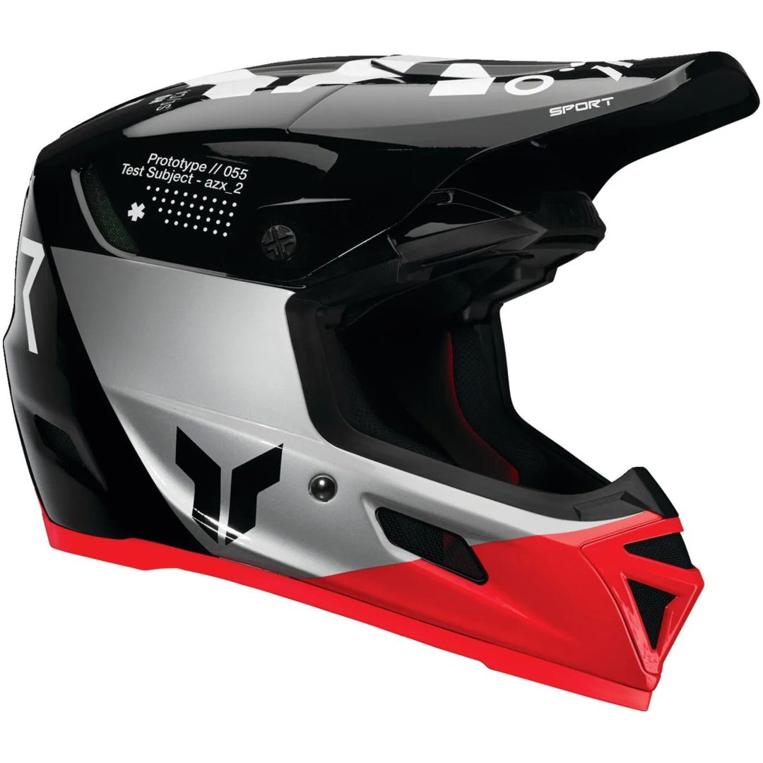 Crosshjälm Reflex Sport Strike Svart/grå/röd THOR XS