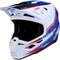 Crosshjälm S-M7 Blaster Blå Röd Vit ALPINESTARS(MX)