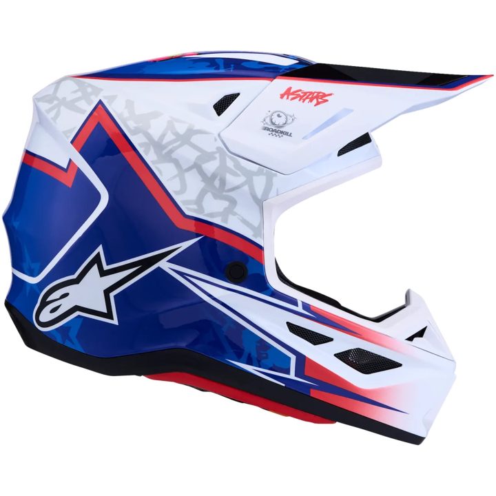 Crosshjälm S-M7 Blaster Blå Röd Vit ALPINESTARS(MX) XS – bild 5