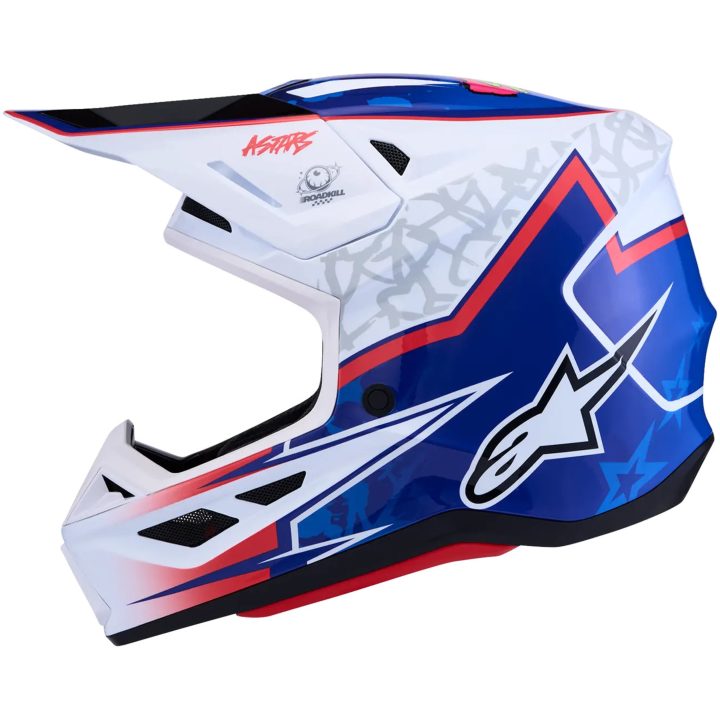 Crosshjälm S-M7 Blaster Blå Röd Vit ALPINESTARS(MX) XS – bild 6