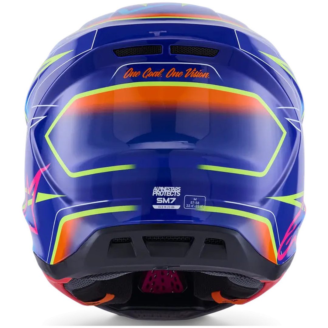 Crosshjälm S-M7 Cast Blå/Rosa ALPINESTARS XS – bild 3