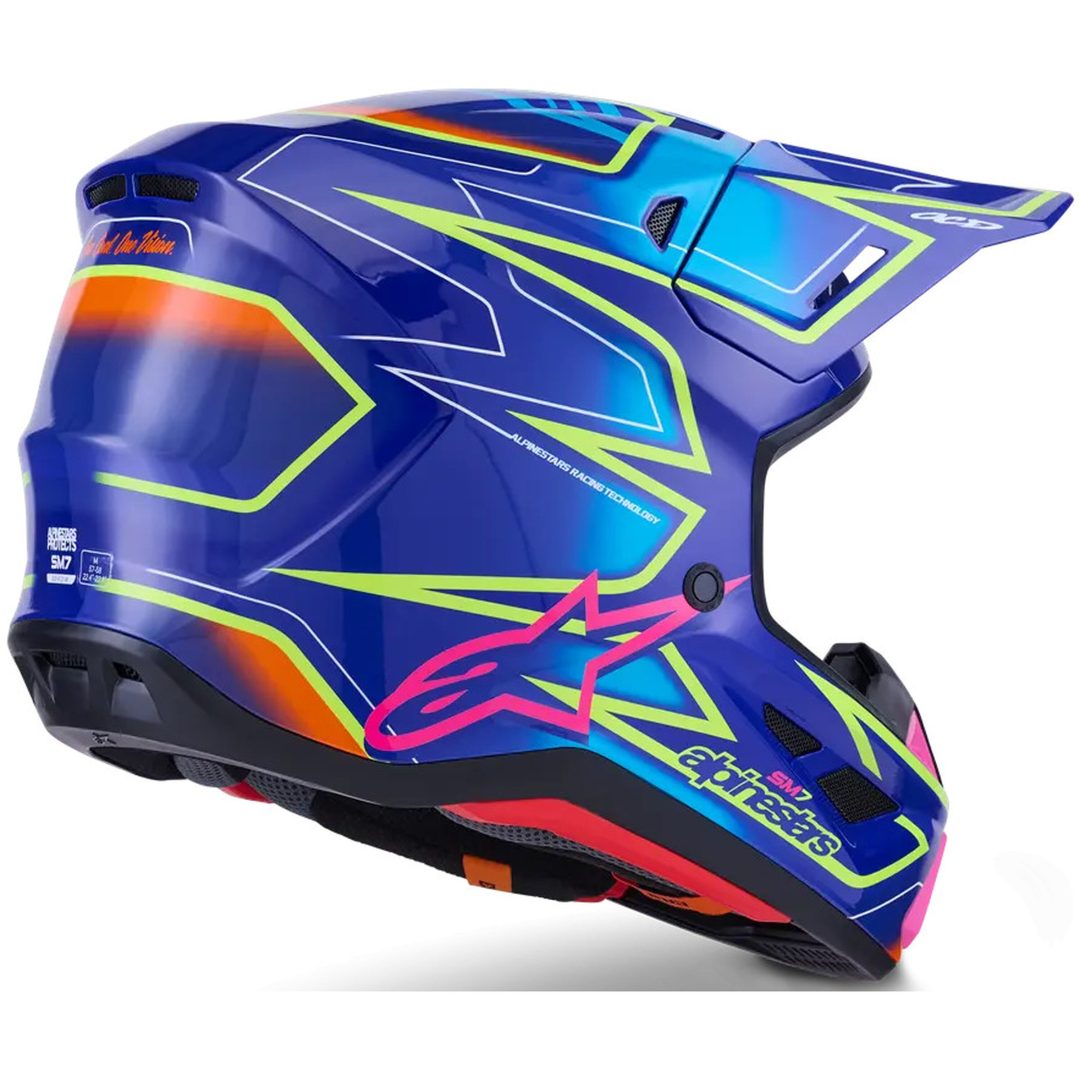 Crosshjälm S-M7 Cast Blå/Rosa ALPINESTARS XS – bild 5