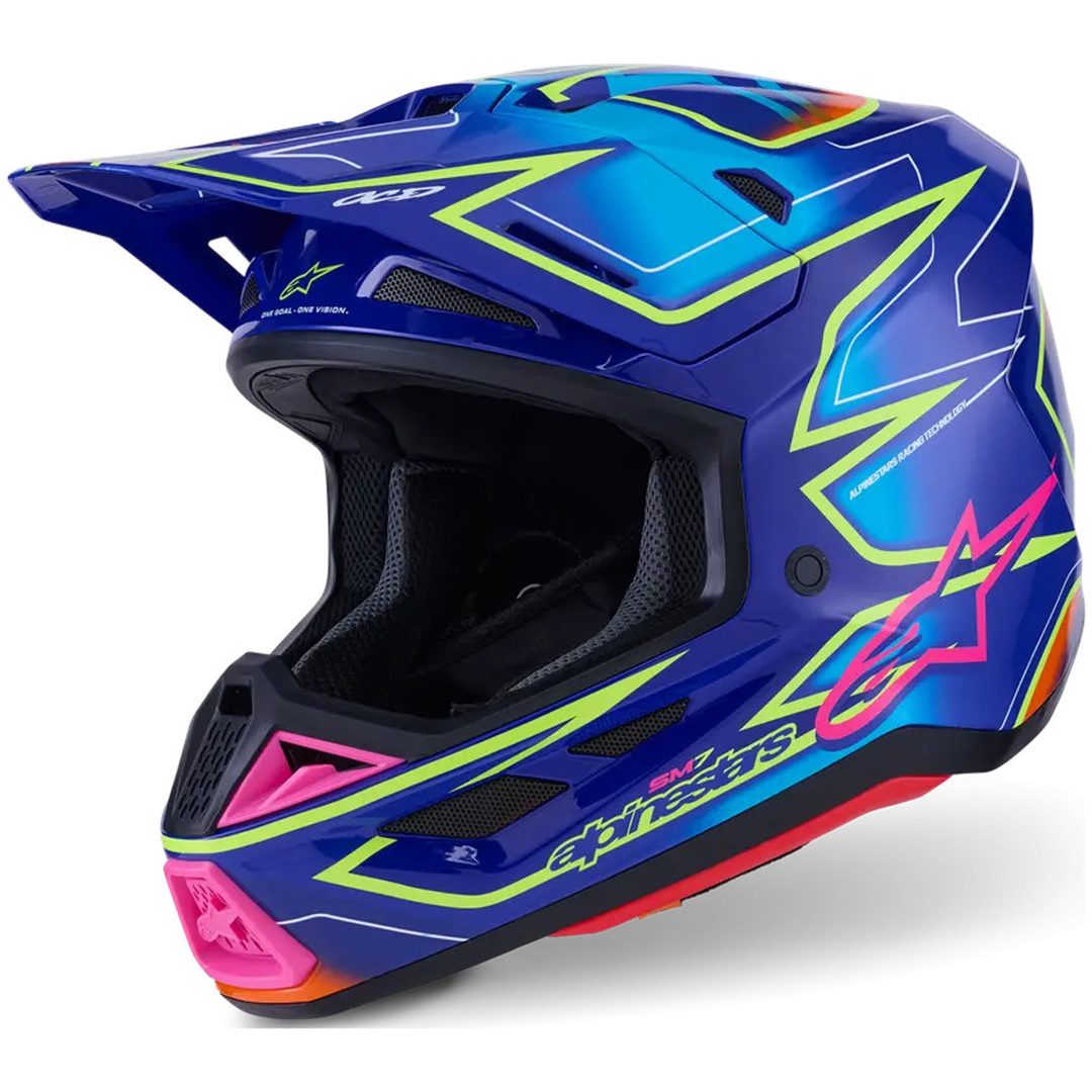 Crosshjälm S-M7 Cast Blå/Rosa ALPINESTARS XS