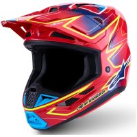 Crosshjälm S-M7 Cast Röd Blå Gul ALPINESTARS(MX)