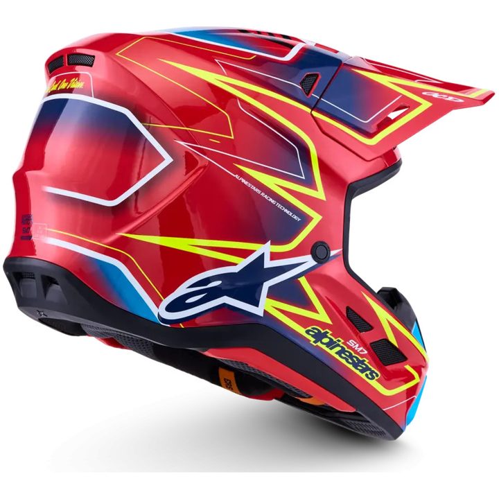 Crosshjälm S-M7 Cast Röd Blå Gul ALPINESTARS(MX) XS – bild 5