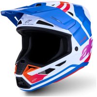 Crosshjälm S-M7 Core Vit Blå Rosa ALPINESTARS(MX)