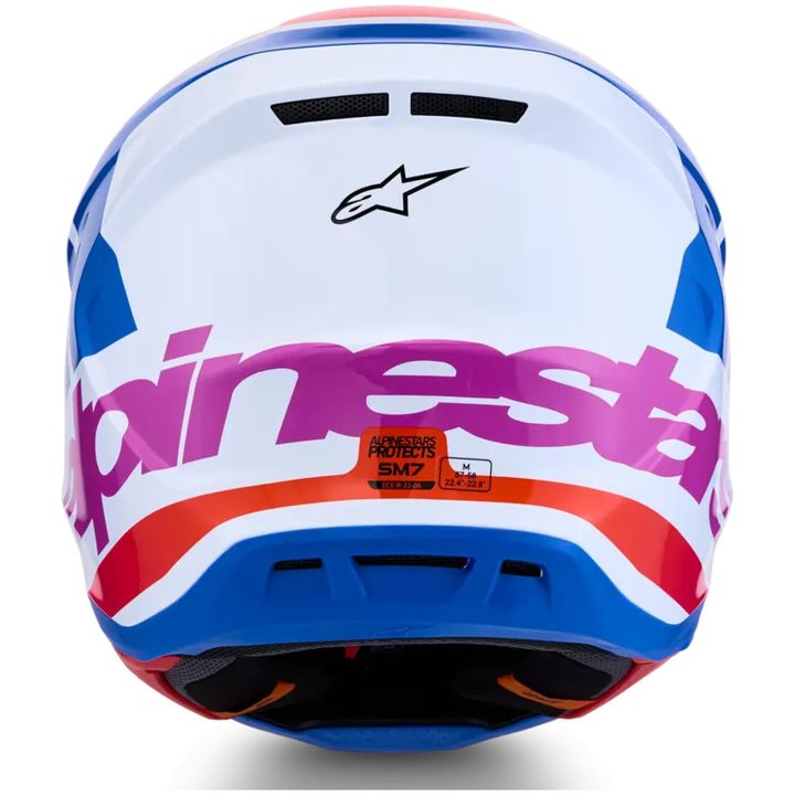 Crosshjälm S-M7 Core Vit Blå Rosa ALPINESTARS(MX) XS – bild 6