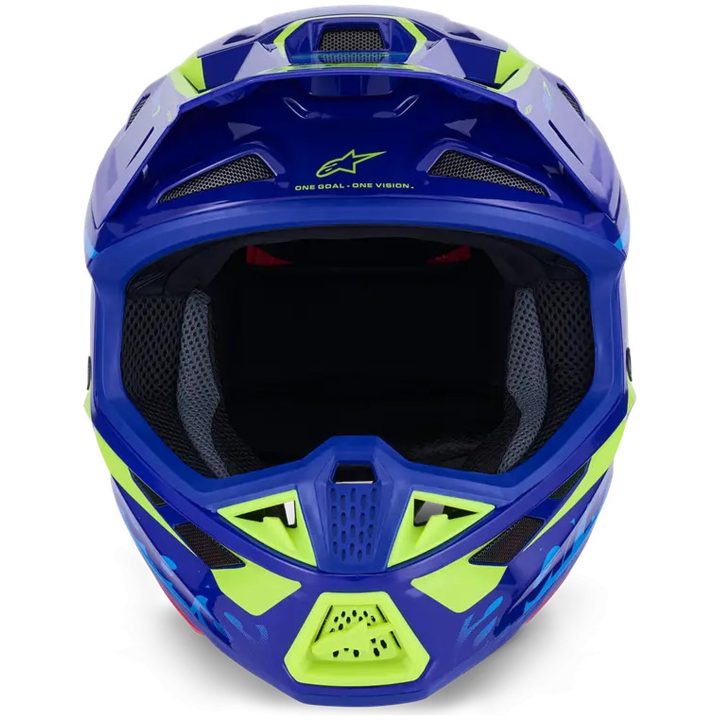 Crosshjälm S-M7 Deed Blå Svart Gul Alpinestars XS – bild 4