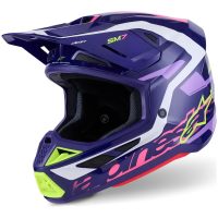Crosshjälm S-M7 Deed Lila Rosa ALPINESTARS(MX)