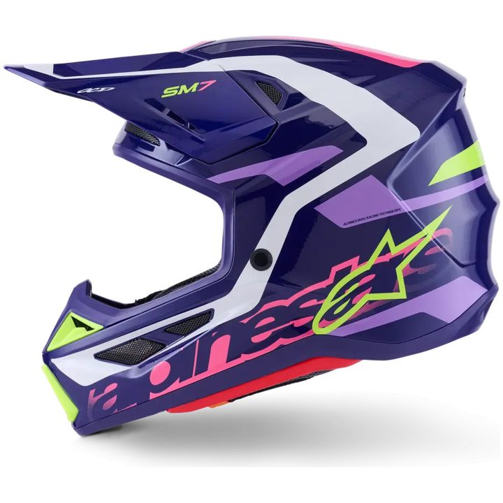Crosshjälm S-M7 Deed Lila Rosa ALPINESTARS(MX) XL – bild 2
