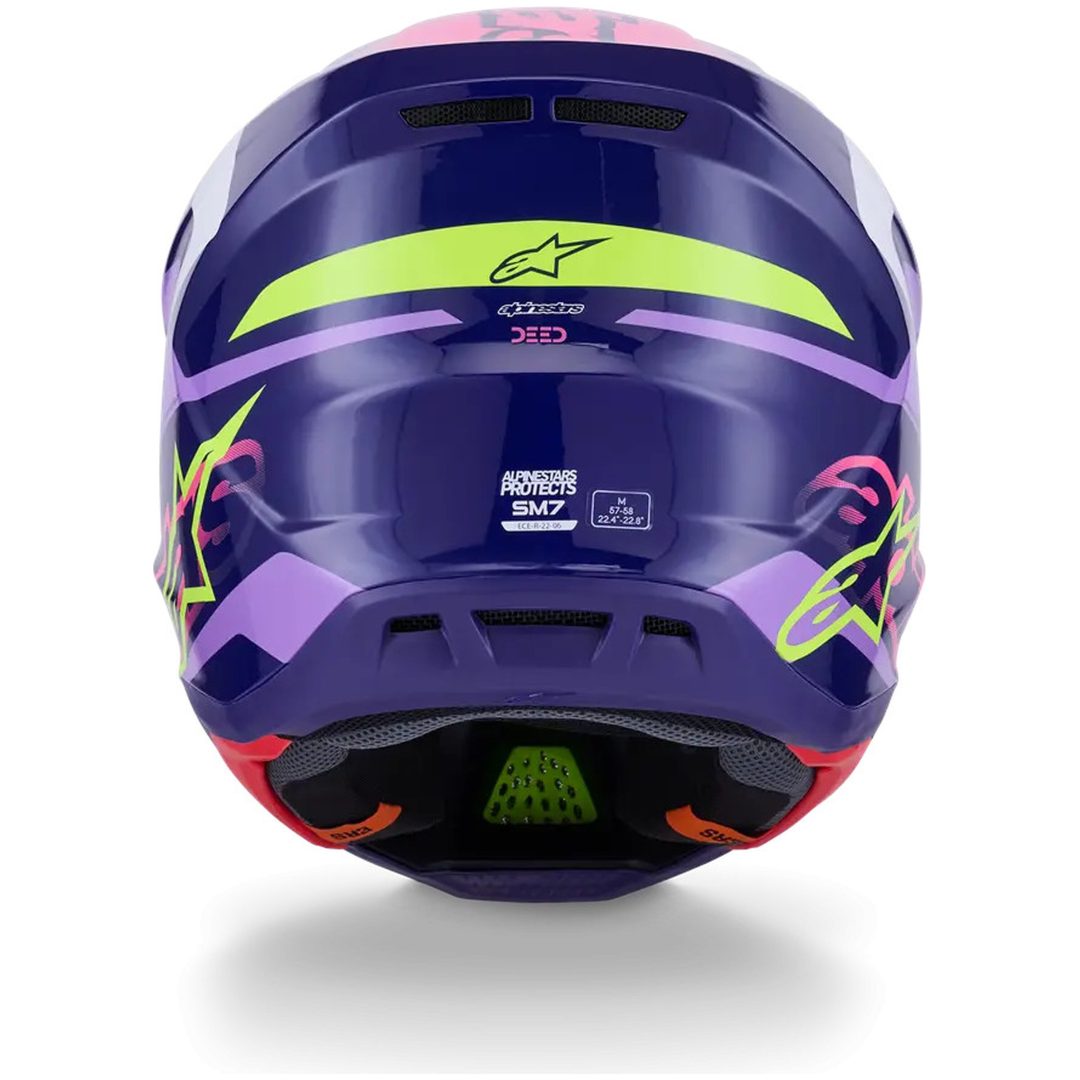 Crosshjälm S-M7 Deed Lila Rosa ALPINESTARS(MX) XL – bild 5