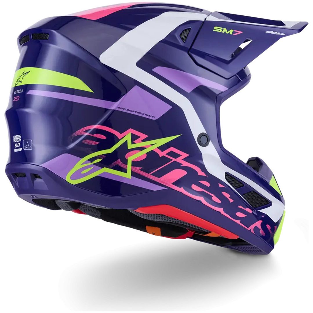 Crosshjälm S-M7 Deed Lila Rosa ALPINESTARS(MX) XL – bild 7