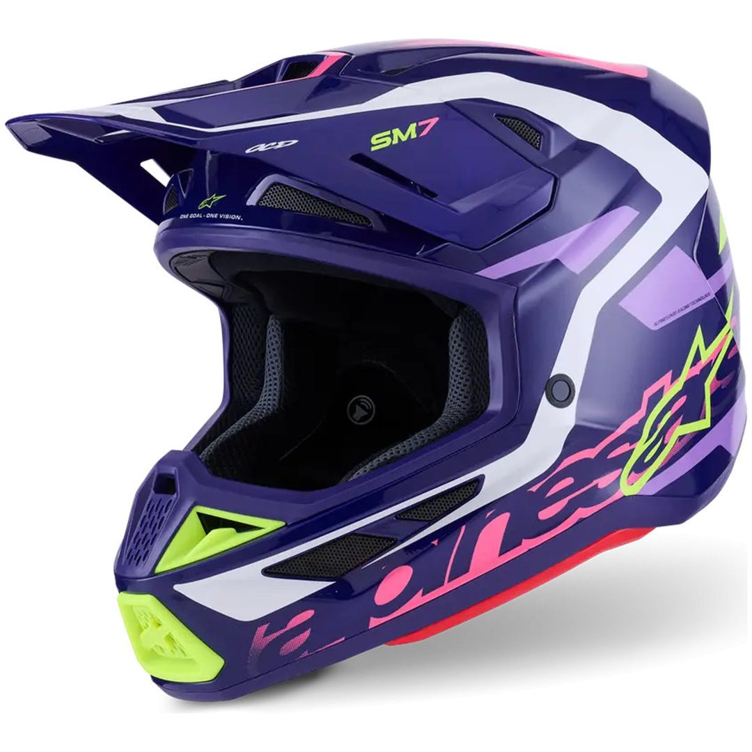 Crosshjälm S-M7 Deed Lila Rosa ALPINESTARS(MX) XL