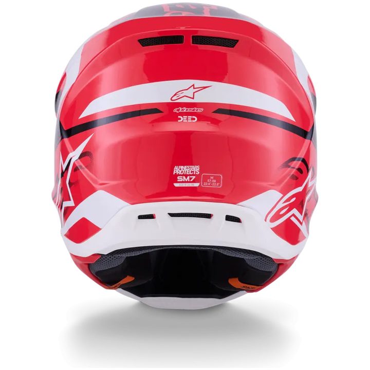 Crosshjälm S-M7 Deed Svart Röd Vit ALPINESTARS(MX) XS – bild 2