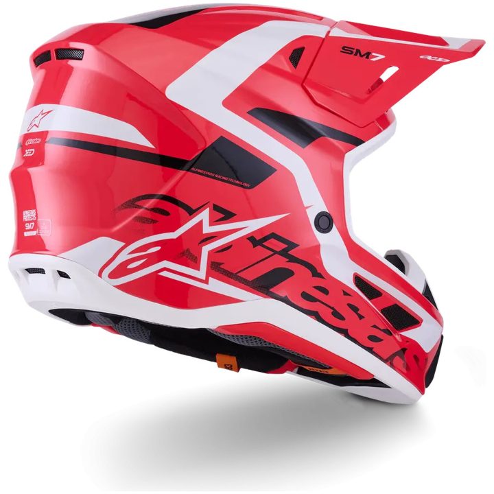 Crosshjälm S-M7 Deed Svart Röd Vit ALPINESTARS(MX) XS – bild 3