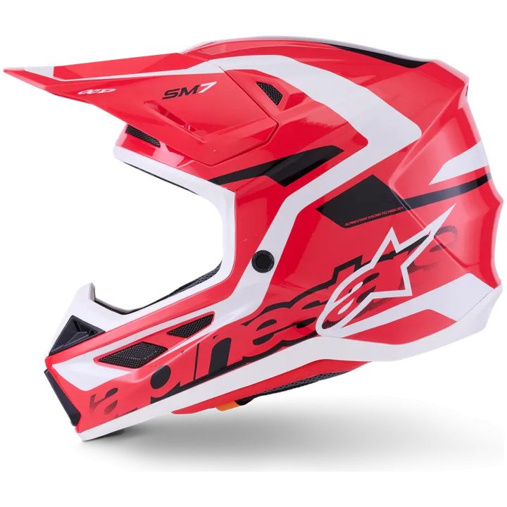 Crosshjälm S-M7 Deed Svart Röd Vit ALPINESTARS(MX) XS – bild 4