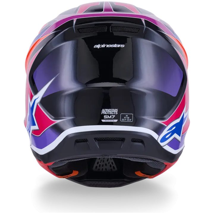 Crosshjälm S-M7 Fuse Blå Rosa Lila ALPINESTARS(MX) XS – bild 6
