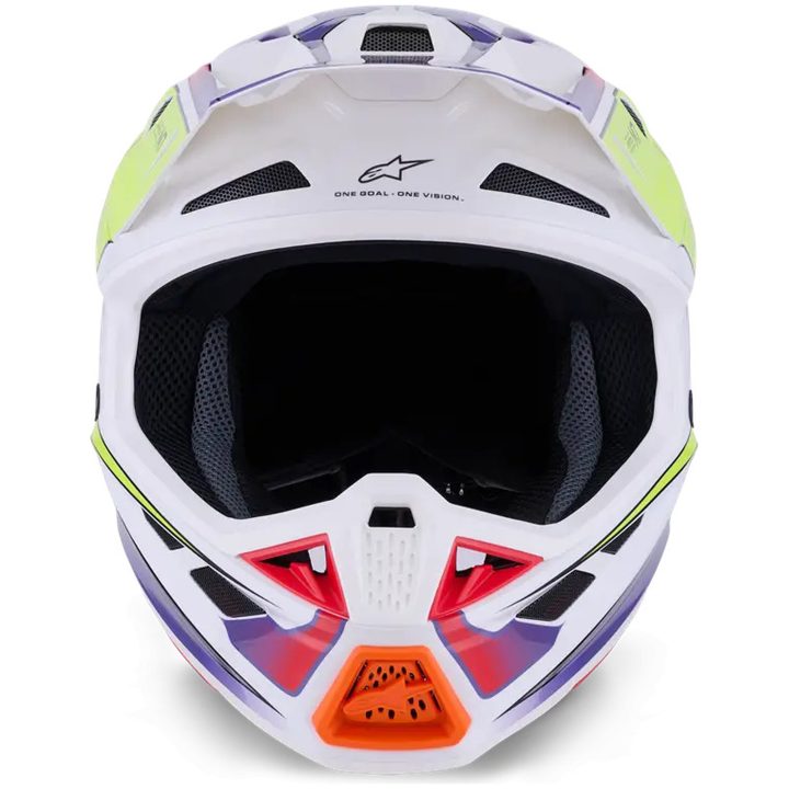 Crosshjälm S-M7 Fuse Vit Lila Gul ALPINESTARS(MX) XS – bild 6