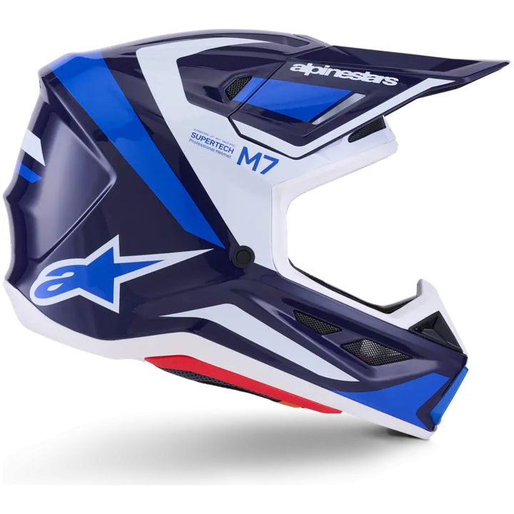 Crosshjälm S-M7 Rise Blå Vit ALPINESTARS(MX) XS – bild 4