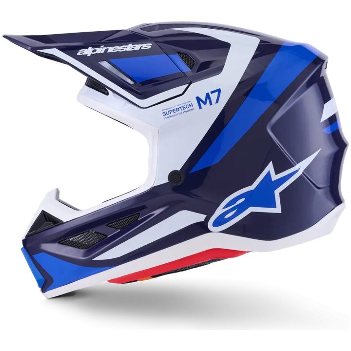 Crosshjälm S-M7 Rise Blå Vit ALPINESTARS(MX) XS – bild 6