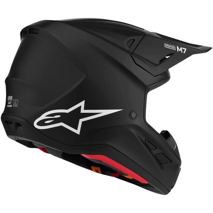 Crosshjälm S-M7 Solid Svart Matt ALPINESTARS(MX) XS – bild 2