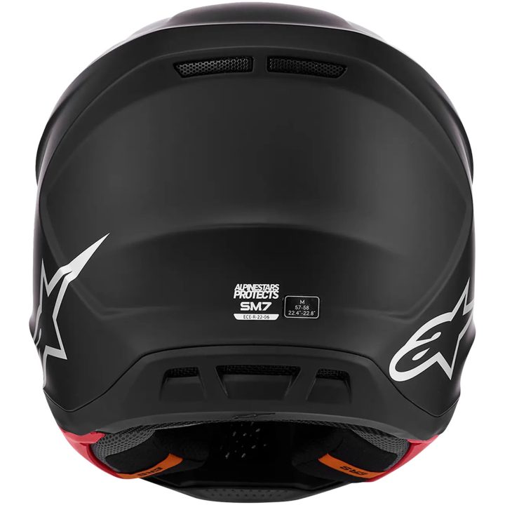 Crosshjälm S-M7 Solid Svart Matt ALPINESTARS(MX) XS – bild 3