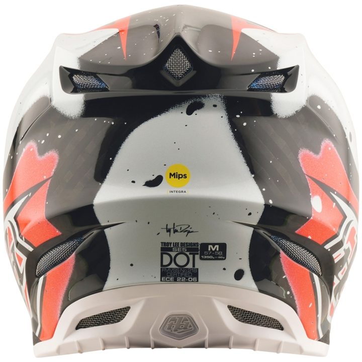 Crosshjälm SE5 Carbon Deco Svart/Röd TROY LEE DESIGNS XS – bild 4