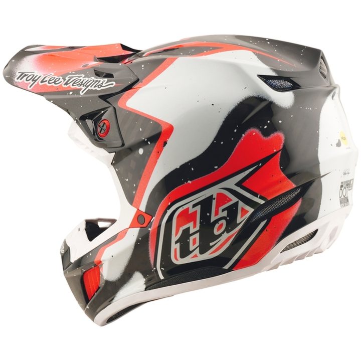 Crosshjälm SE5 Carbon Deco Svart/Röd TROY LEE DESIGNS XS – bild 8