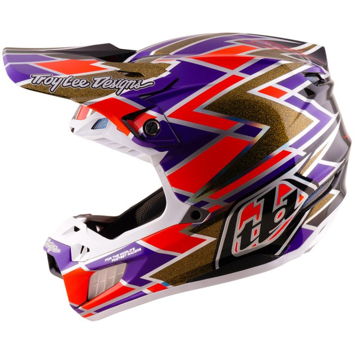 Crosshjälm SE5 Carbon Mips Lila Röd Gul TROY LEE DESIGNS XS – bild 2