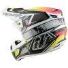 Crosshjälm SE5 Carbon MIPS Lined Up Svart Vit Gul TROY LEE DESIGNS XS – miniatyr 3