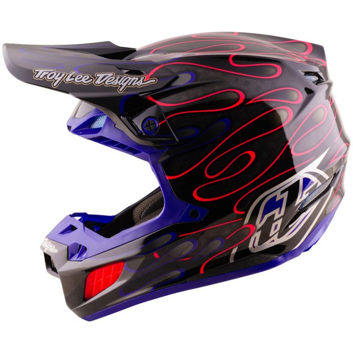 Crosshjälm SE5 Carbon Mips Overspray Svart Lila TROY LEE DESIGNS XS – bild 2