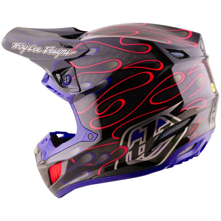 Crosshjälm SE5 Carbon Mips Overspray Svart Lila TROY LEE DESIGNS XS – bild 3