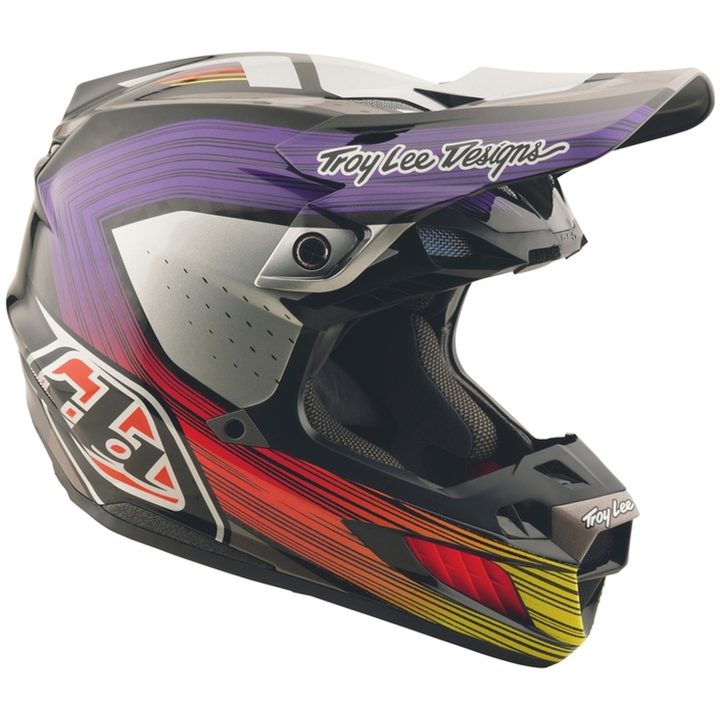 Crosshjälm SE5 Carbon Stripes MIPS Svart Lila TROY LEE DESIGNS XL – bild 2
