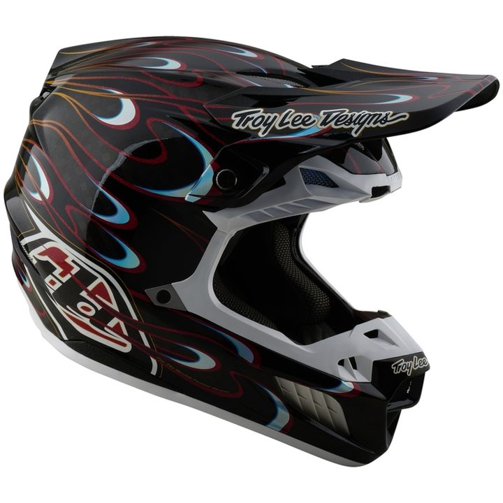 Crosshjälm SE5 Carbon Torched Svart/Röd TROY LEE DESIGNS XXL – bild 2