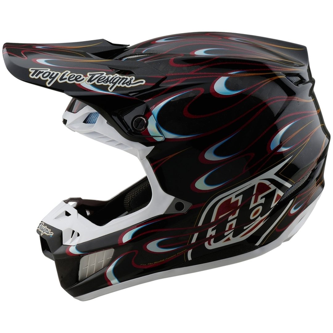 Crosshjälm SE5 Carbon Torched Svart/Röd TROY LEE DESIGNS XXL – bild 3