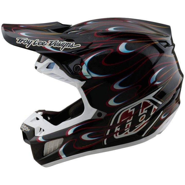 Crosshjälm SE5 Carbon Torched Svart/Röd TROY LEE DESIGNS XXL – bild 3