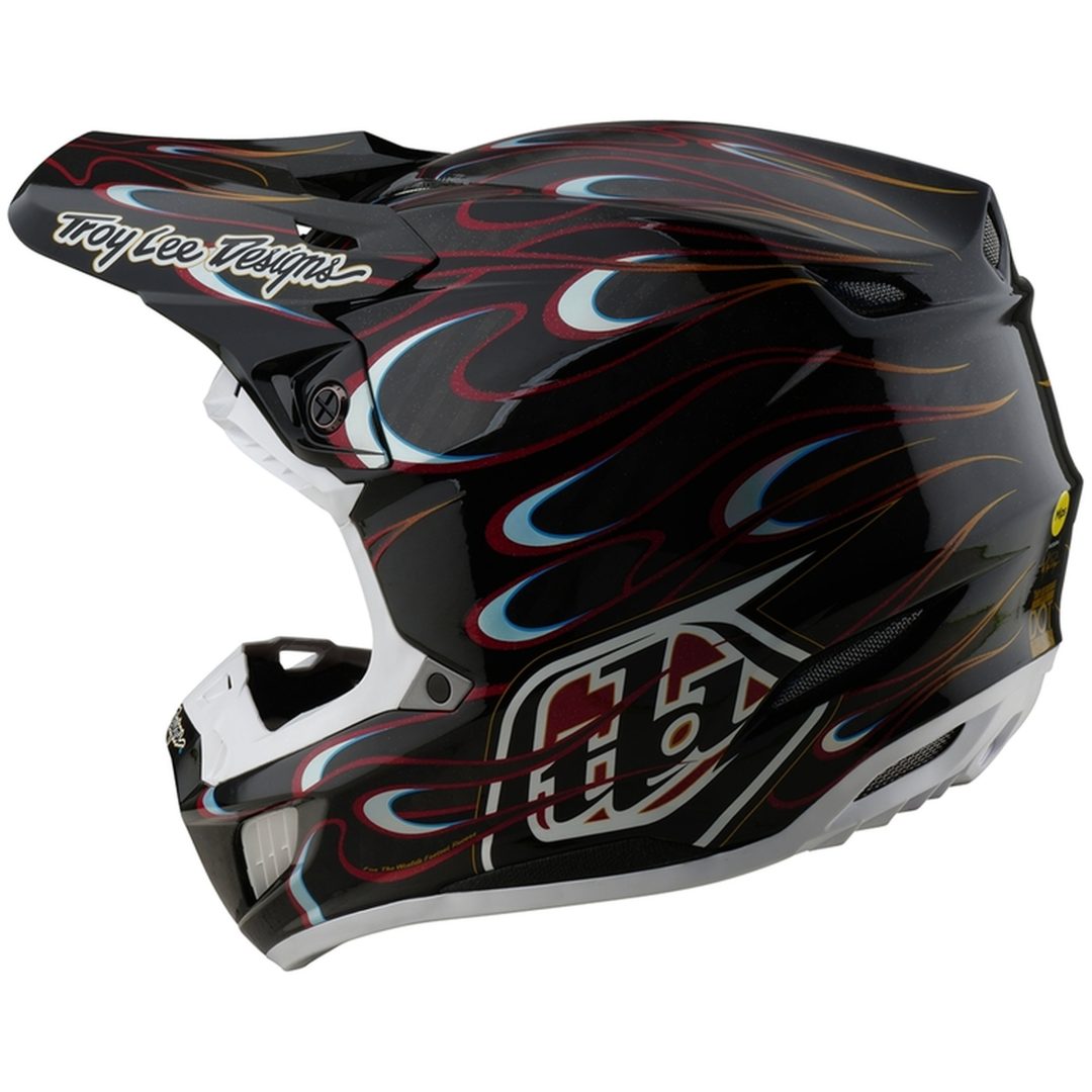 Crosshjälm SE5 Carbon Torched Svart/Röd TROY LEE DESIGNS XXL – bild 4