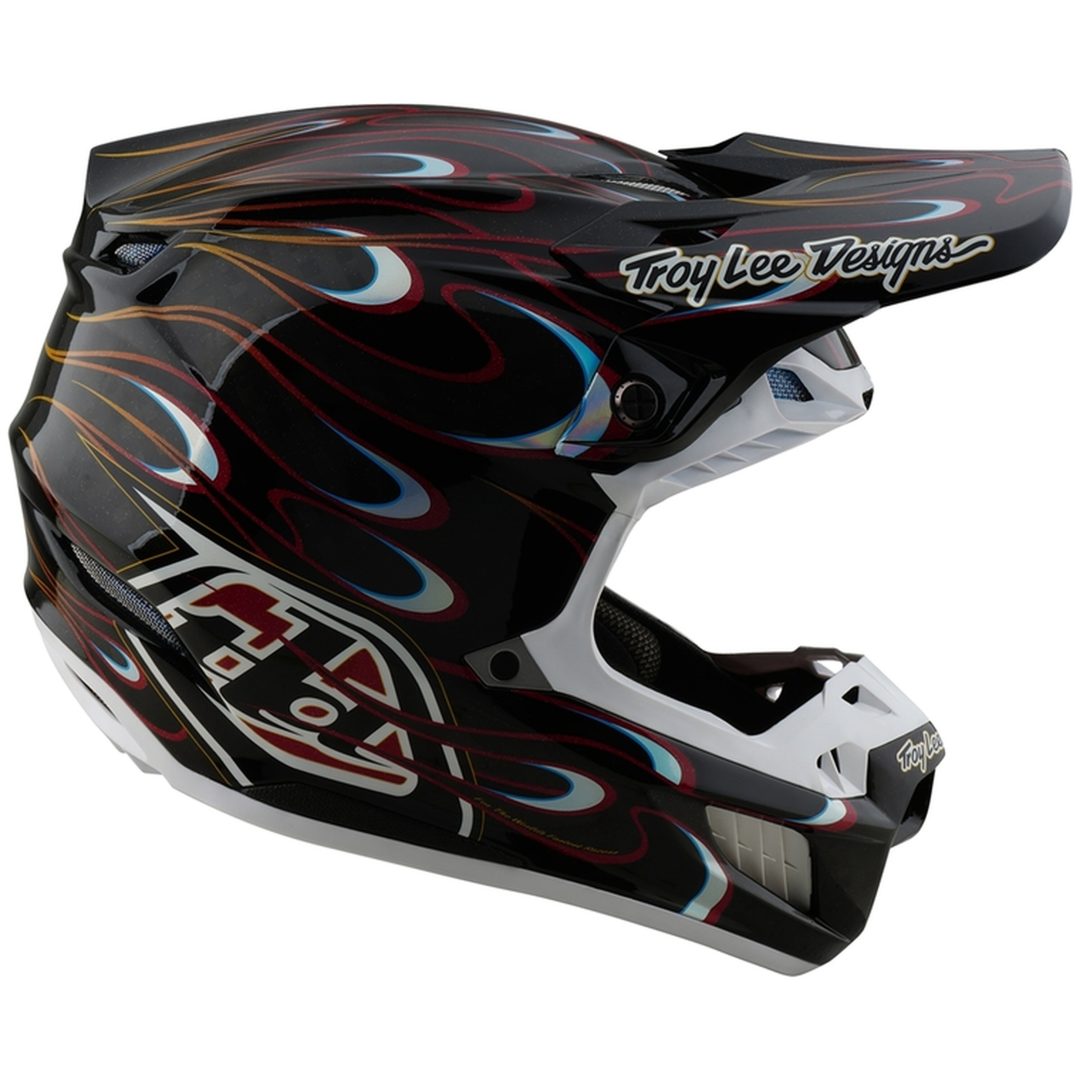 Crosshjälm SE5 Carbon Torched Svart/Röd TROY LEE DESIGNS XXL – bild 7