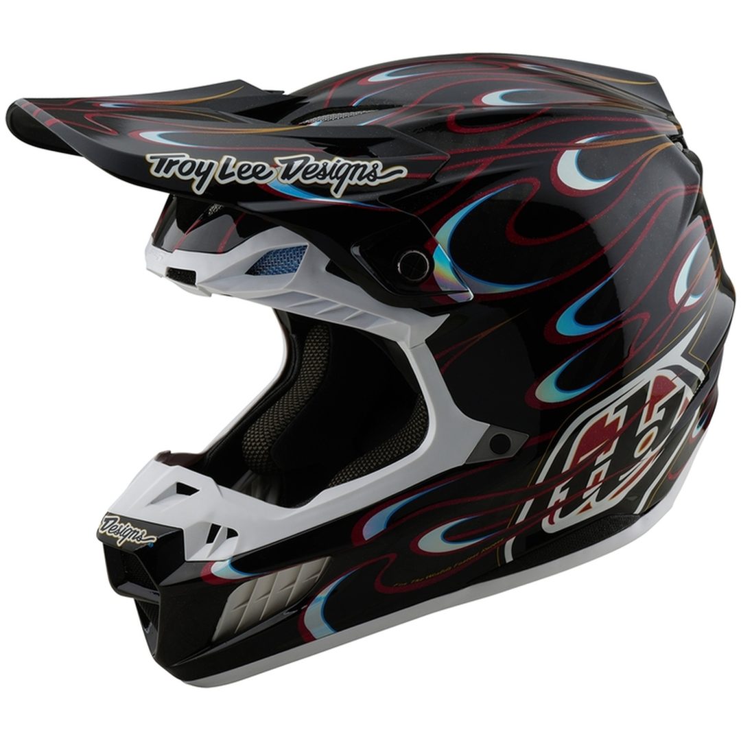 Crosshjälm SE5 Carbon Torched Svart/Röd TROY LEE DESIGNS XXL