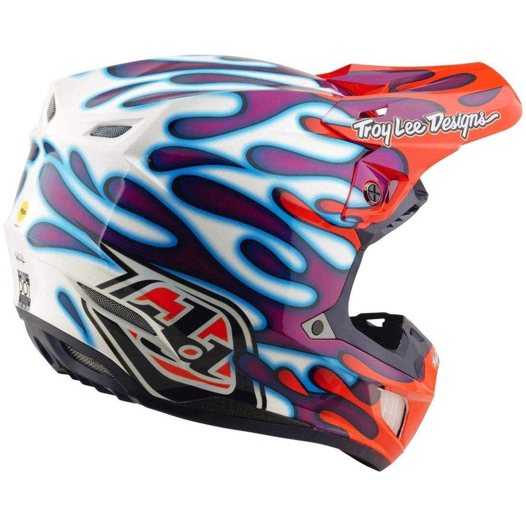 Crosshjälm SE5 Composite Mips Lila Röd Vit TROY LEE DESIGNS XS – bild 5