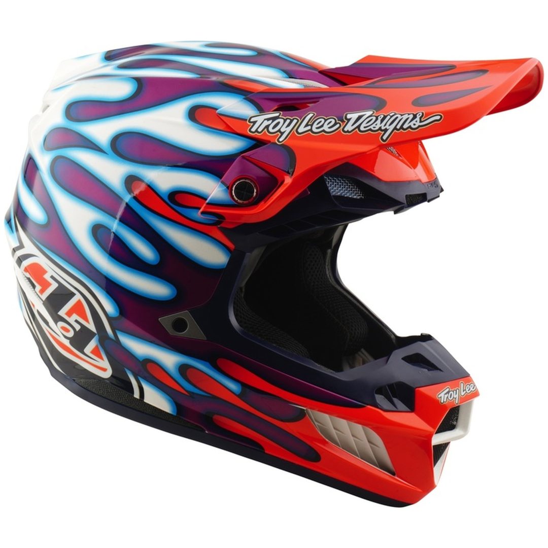 Crosshjälm SE5 Composite Mips Lila Röd Vit TROY LEE DESIGNS XS – bild 7