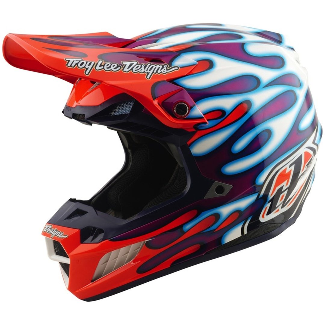 Crosshjälm SE5 Composite Mips Lila Röd Vit TROY LEE DESIGNS XS