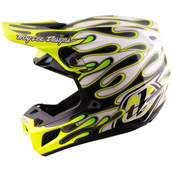 Crosshjälm SE5 Composite MIPS Overspray Grå Neongul TROY LEE DESIGNS XS – bild 2
