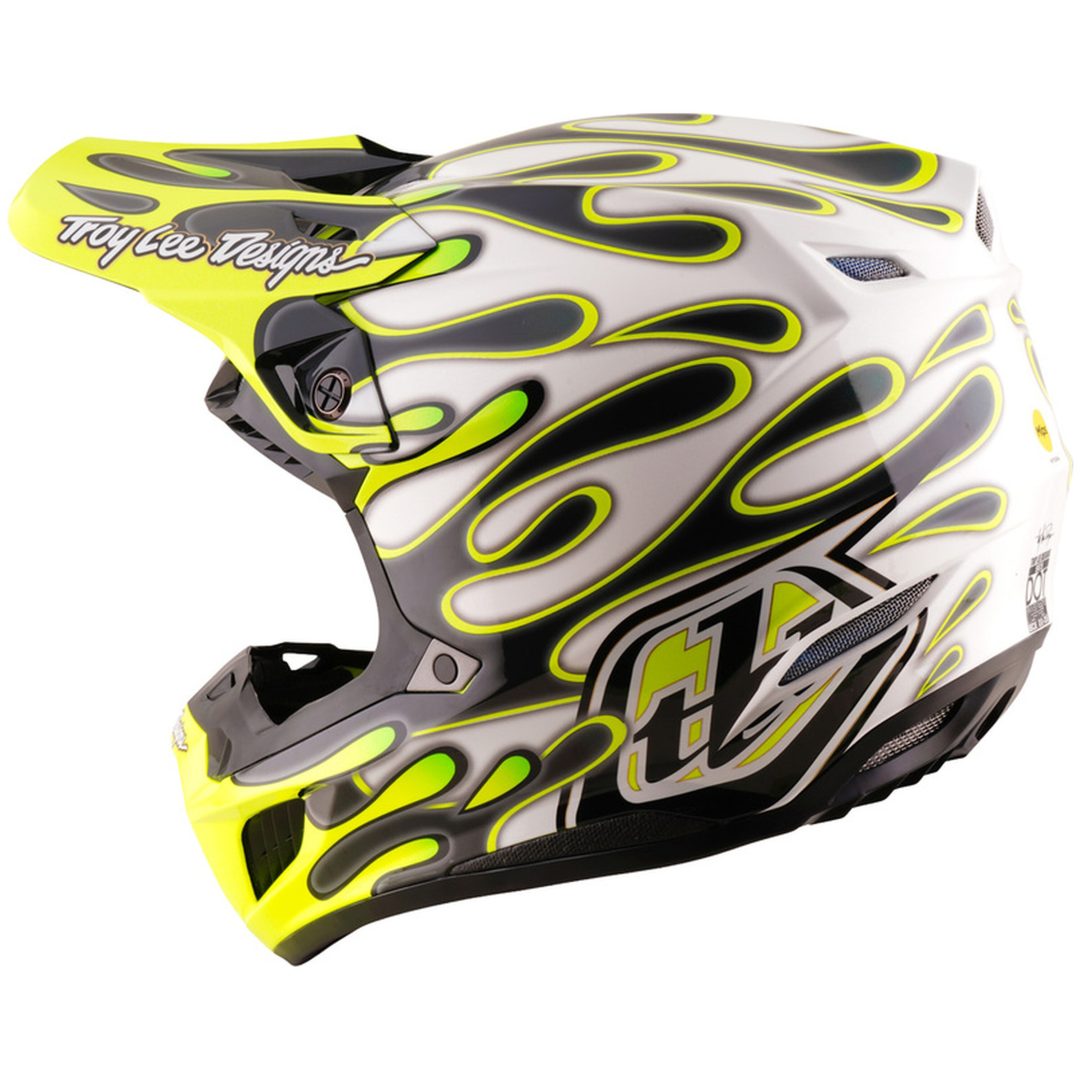 Crosshjälm SE5 Composite MIPS Overspray Grå Neongul TROY LEE DESIGNS XS – bild 3