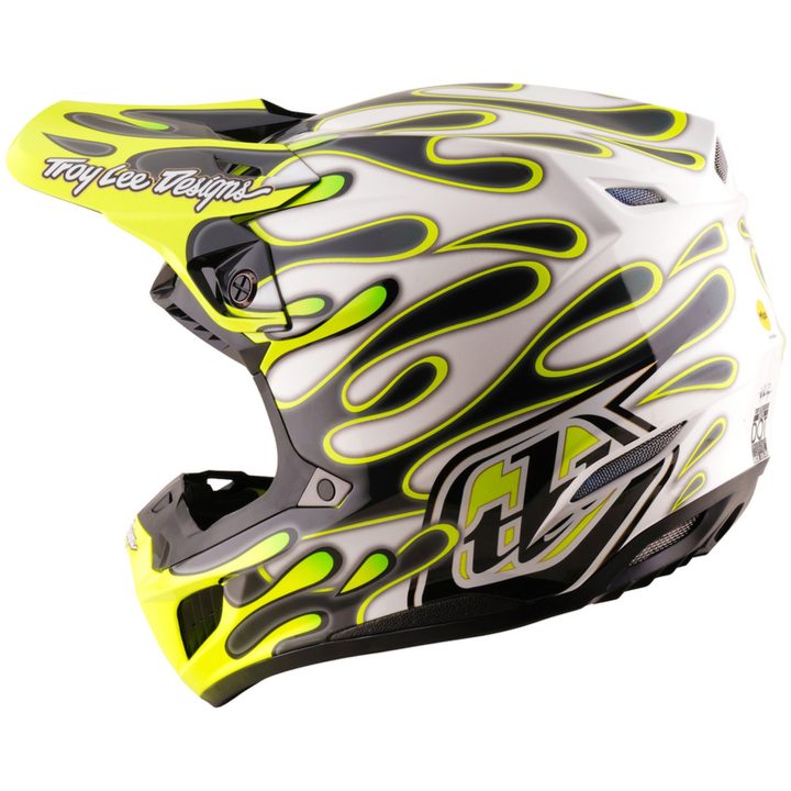 Crosshjälm SE5 Composite MIPS Overspray Grå Neongul TROY LEE DESIGNS XS – bild 3