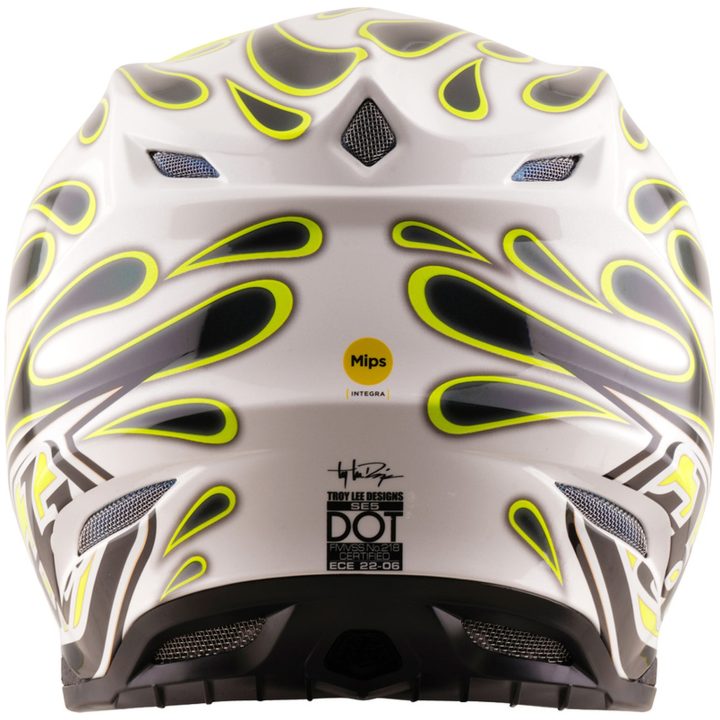 Crosshjälm SE5 Composite MIPS Overspray Grå Neongul TROY LEE DESIGNS XS – bild 4